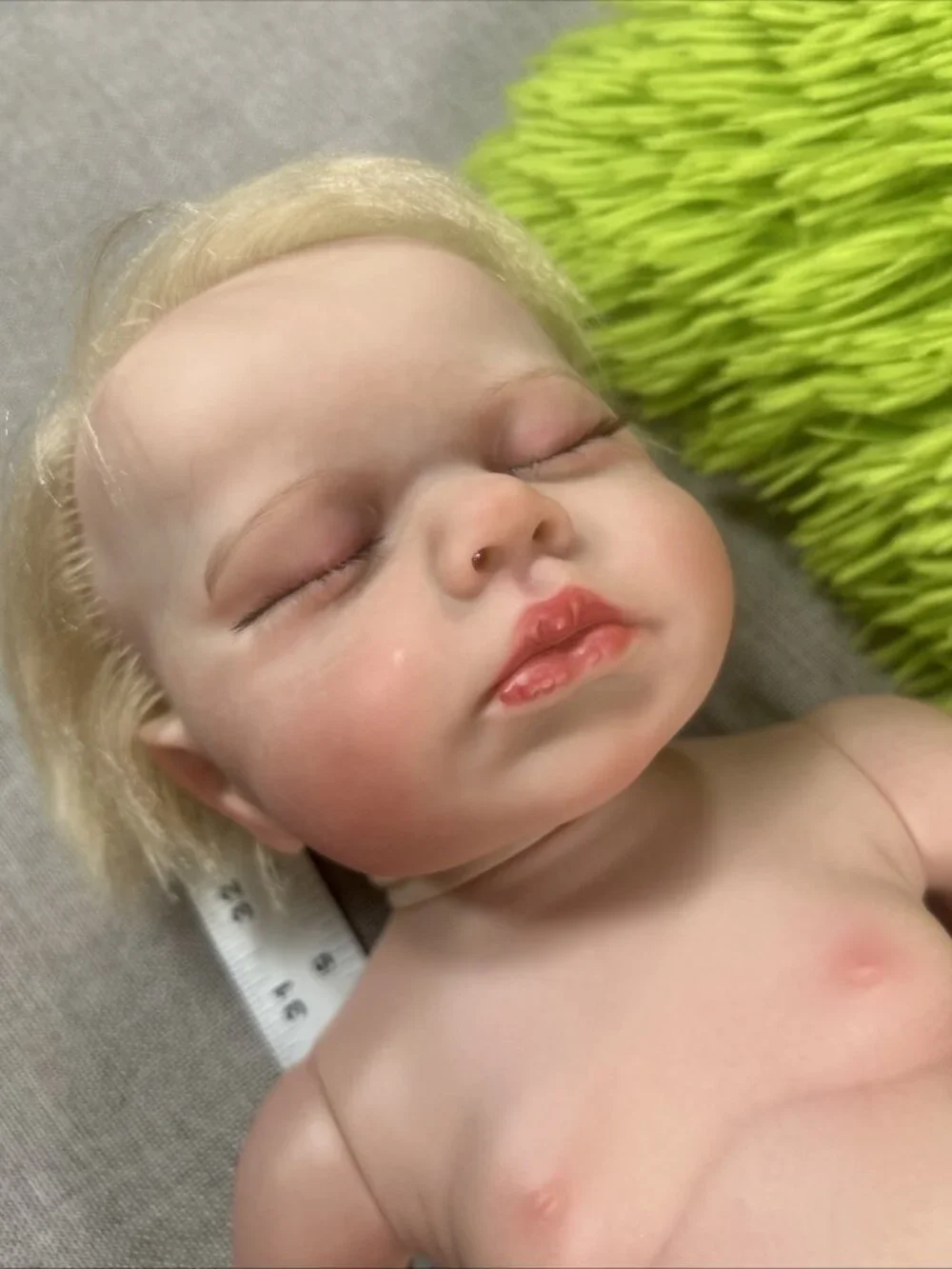 Sleeping Baby Doll Reborn Boy Anatomically Correct Newborn 18” Blonde Eye lashes